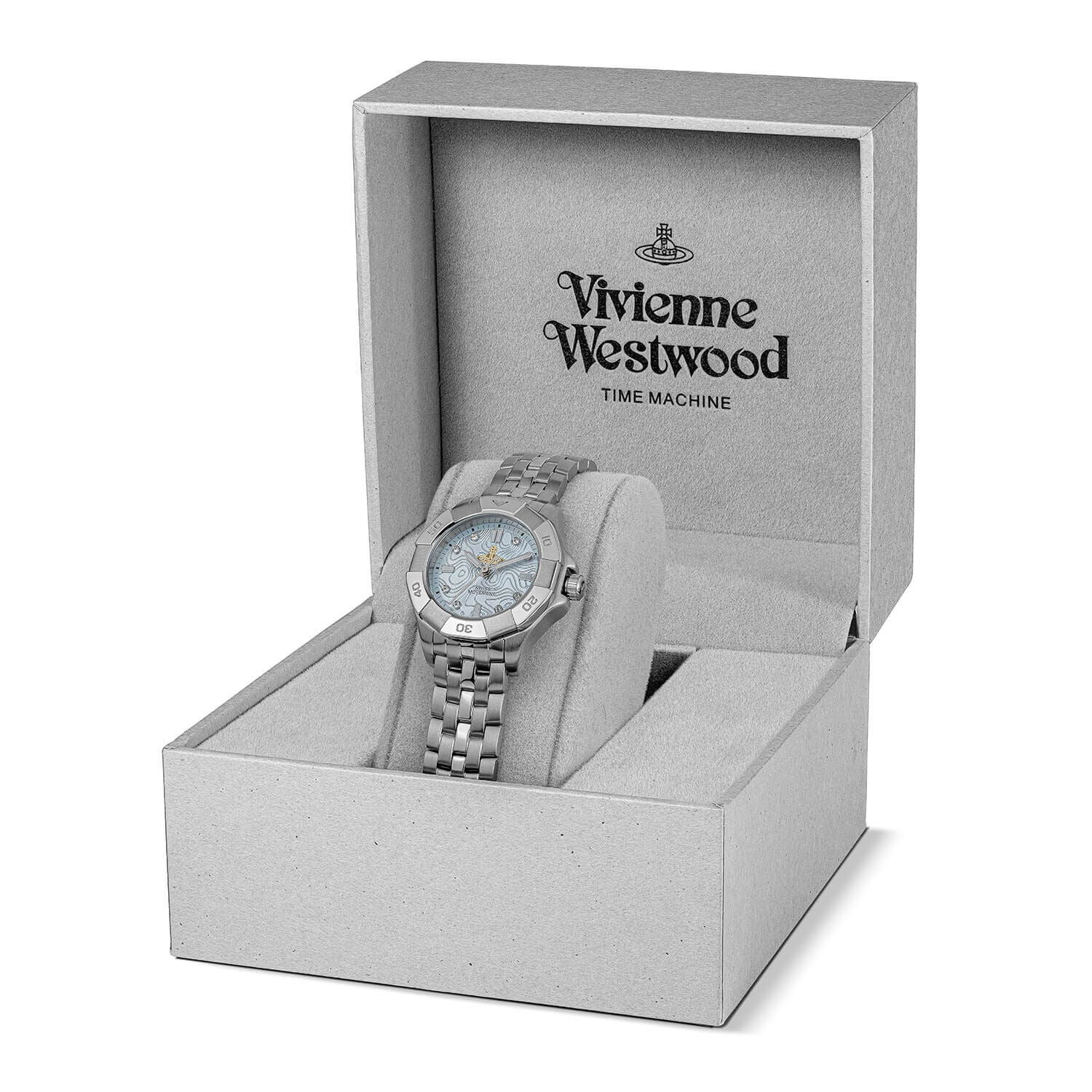 I.C.Y Vivienne Westwood VW The Brompton 31mm Blue Dial Steel Bracelet Watch