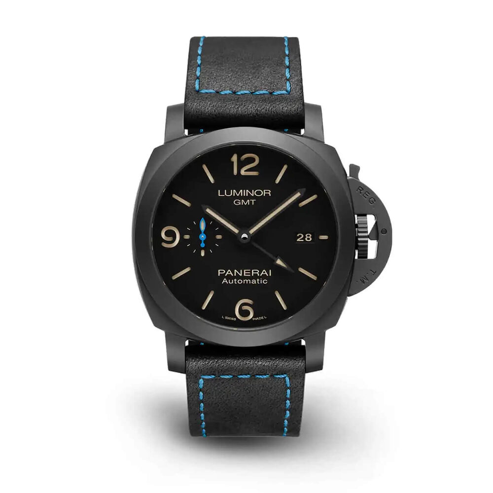 Panerai Luminor 44mm GMT Black Dial Strap Watch image number 0