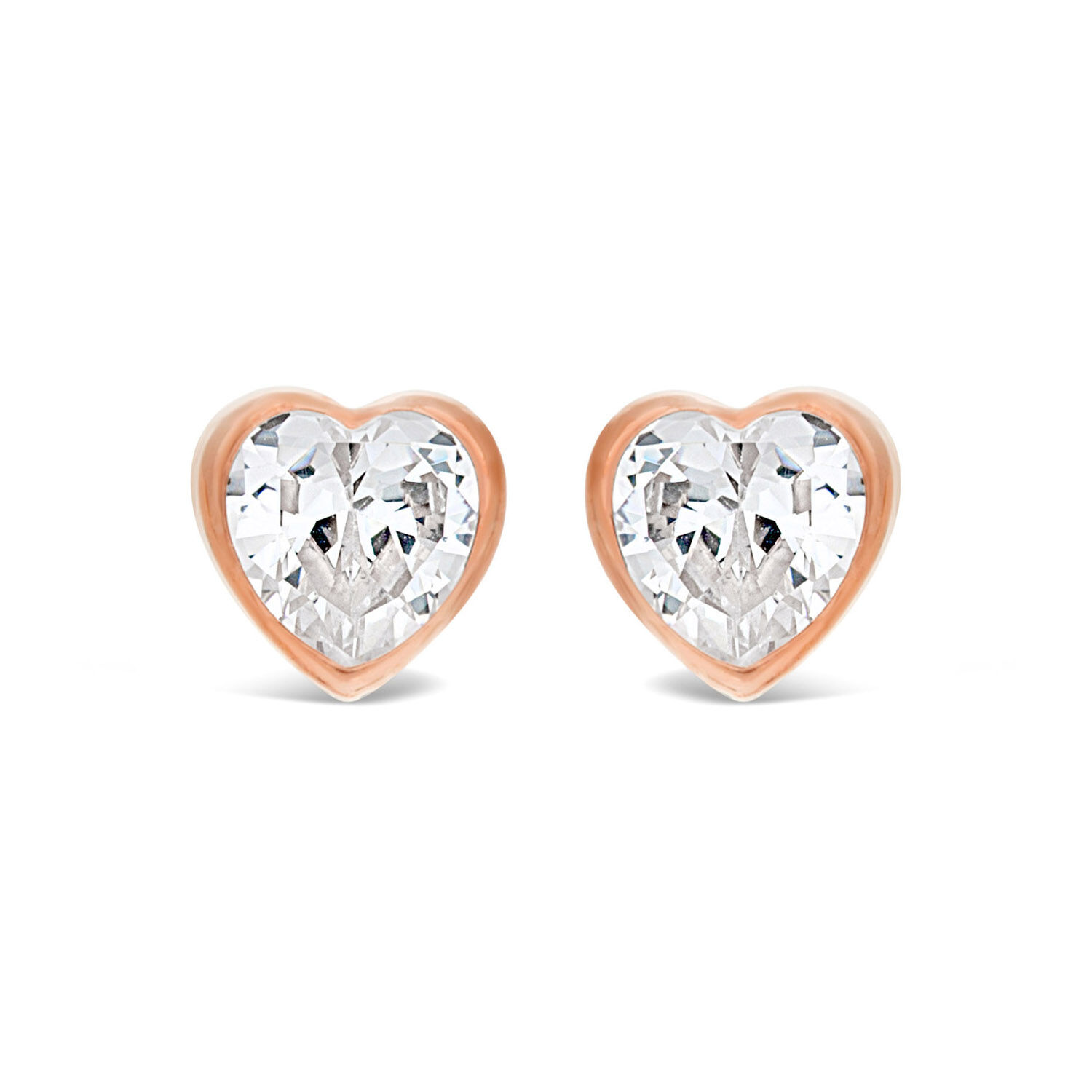 Rose gold store zirconia earrings