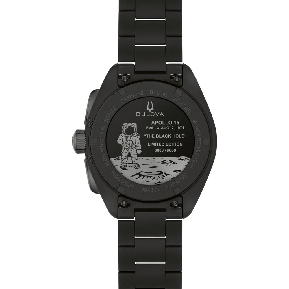 Bulova Lunar Pilot Black Hole 41mm Case Black Ion Plated Steel Bracelet Watch