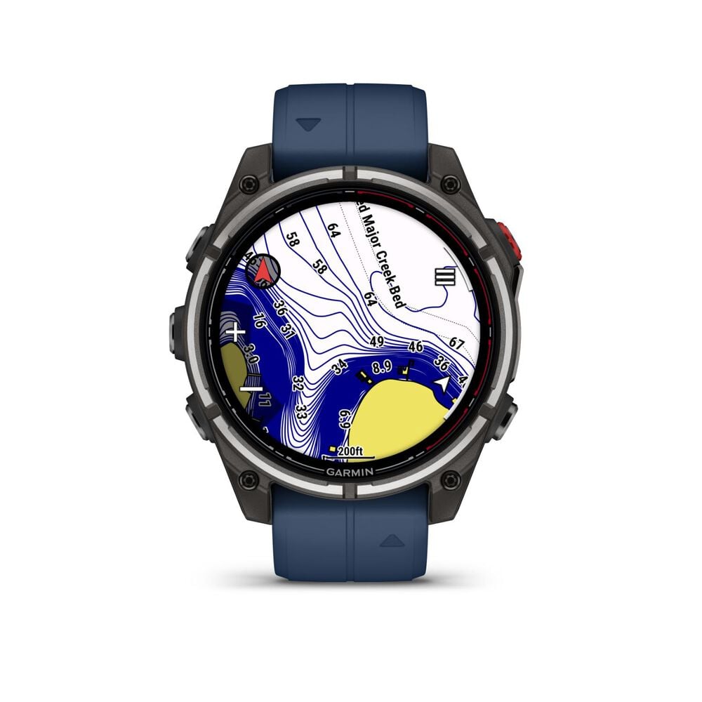 Garmin quatix 8 Pro AMOLED 47mm Marine GPS Blue Silicone Strap Watch