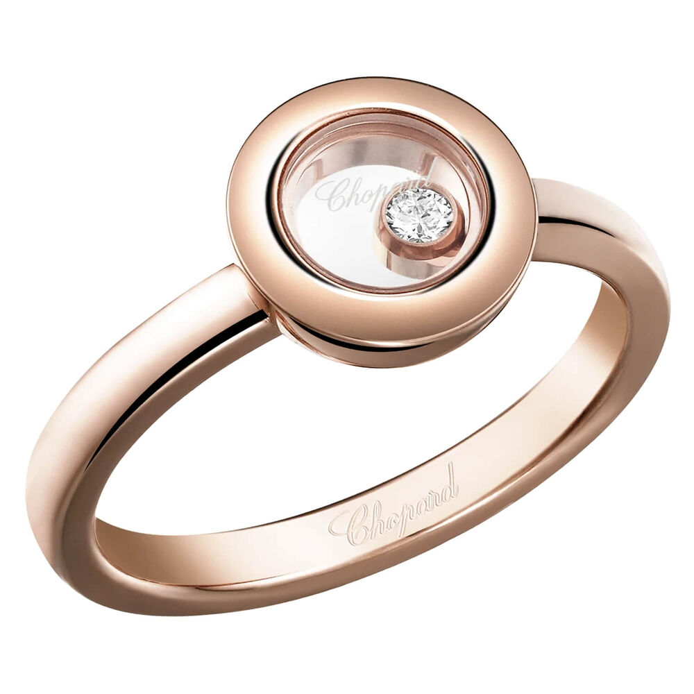Chopard Happy Diamonds Icons 18ct Rose Gold 0.05ct Diamond Ring image number 0