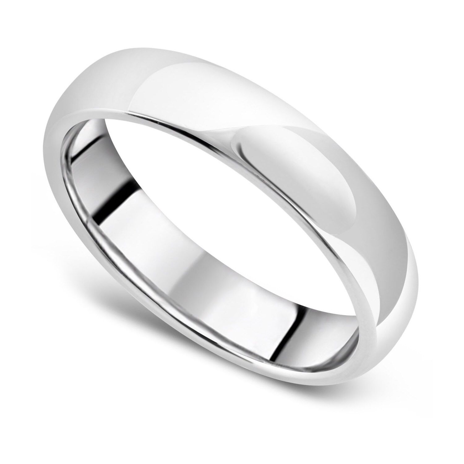 5mm Sterling Silver Men's Comfort Fit Wedding Band by Brilliance Fine  Jewelry - Walmart.com