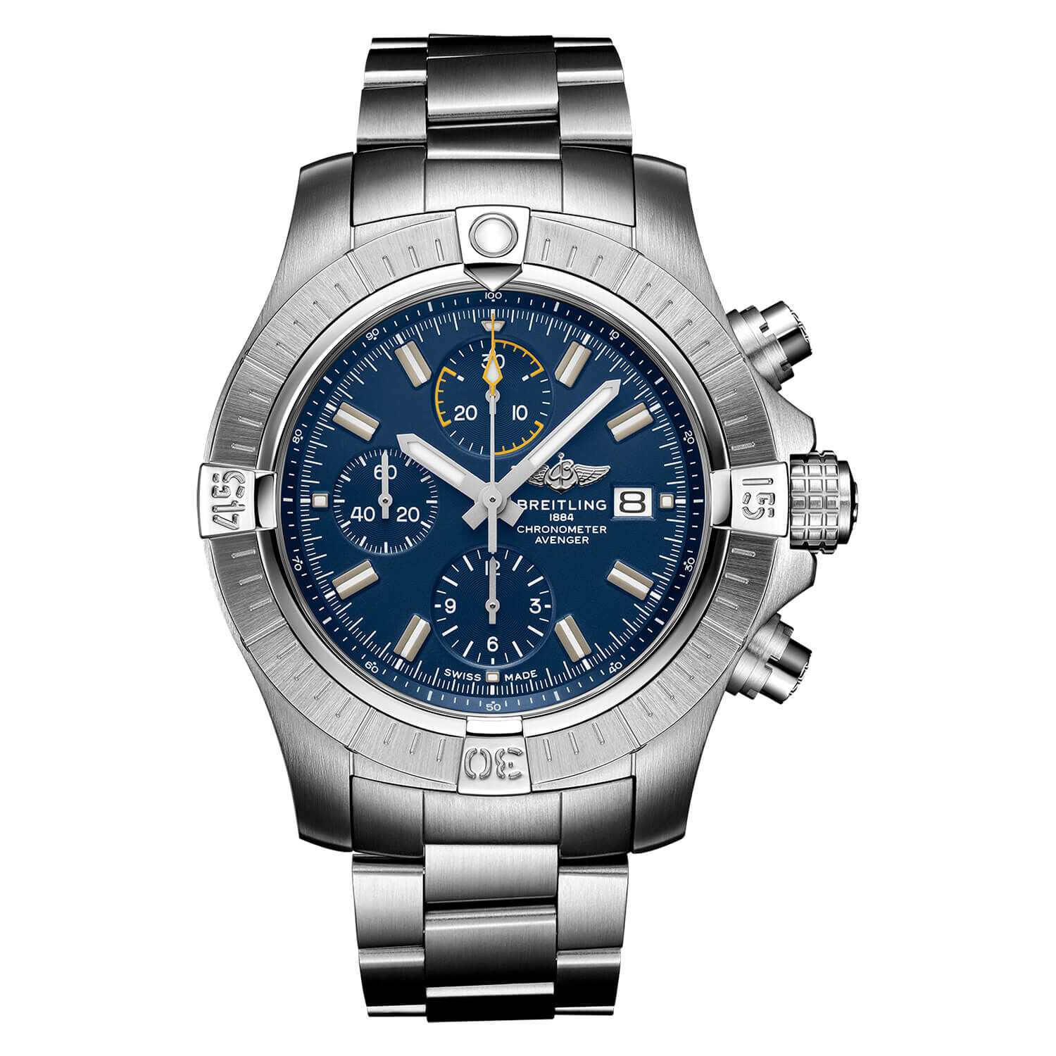 Breitling Avenger Chronograph Blue Dial Steel 45mm Watch