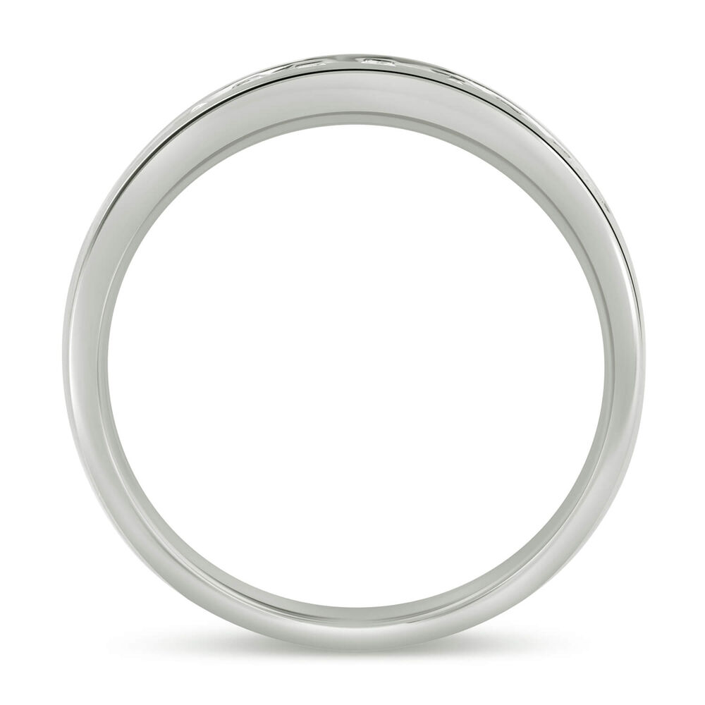9ct White Gold 0.33ct Nine Stone Channel Ring image number 2