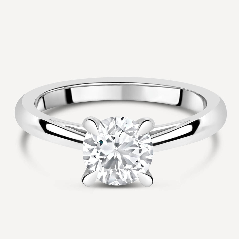 Platinum 1.00ct Amia Diamond Solitaire Ring image number 6