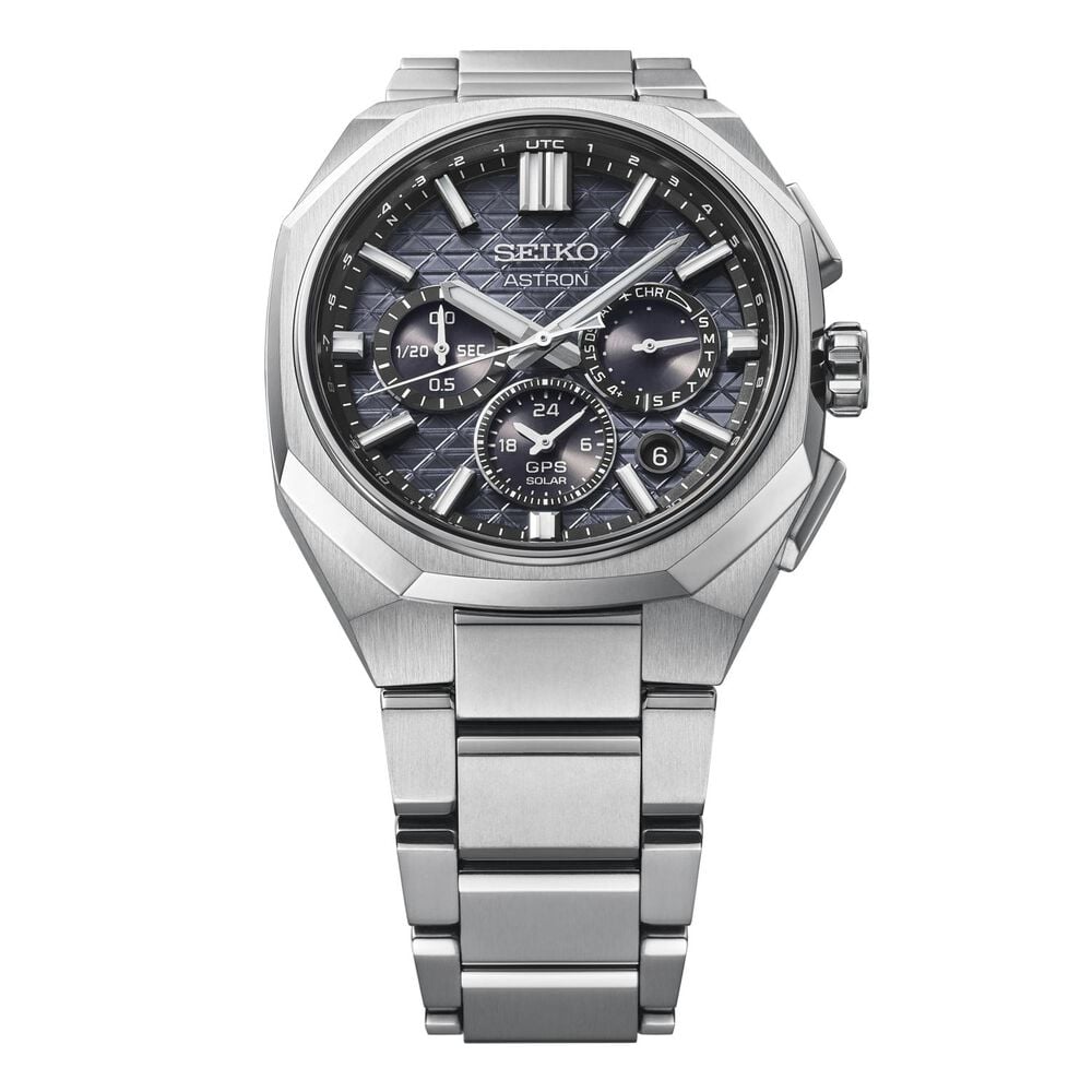 Seiko Astron 'Tesselate' 5X63 Astral Onyx Dial Titanium Bracelet Watch