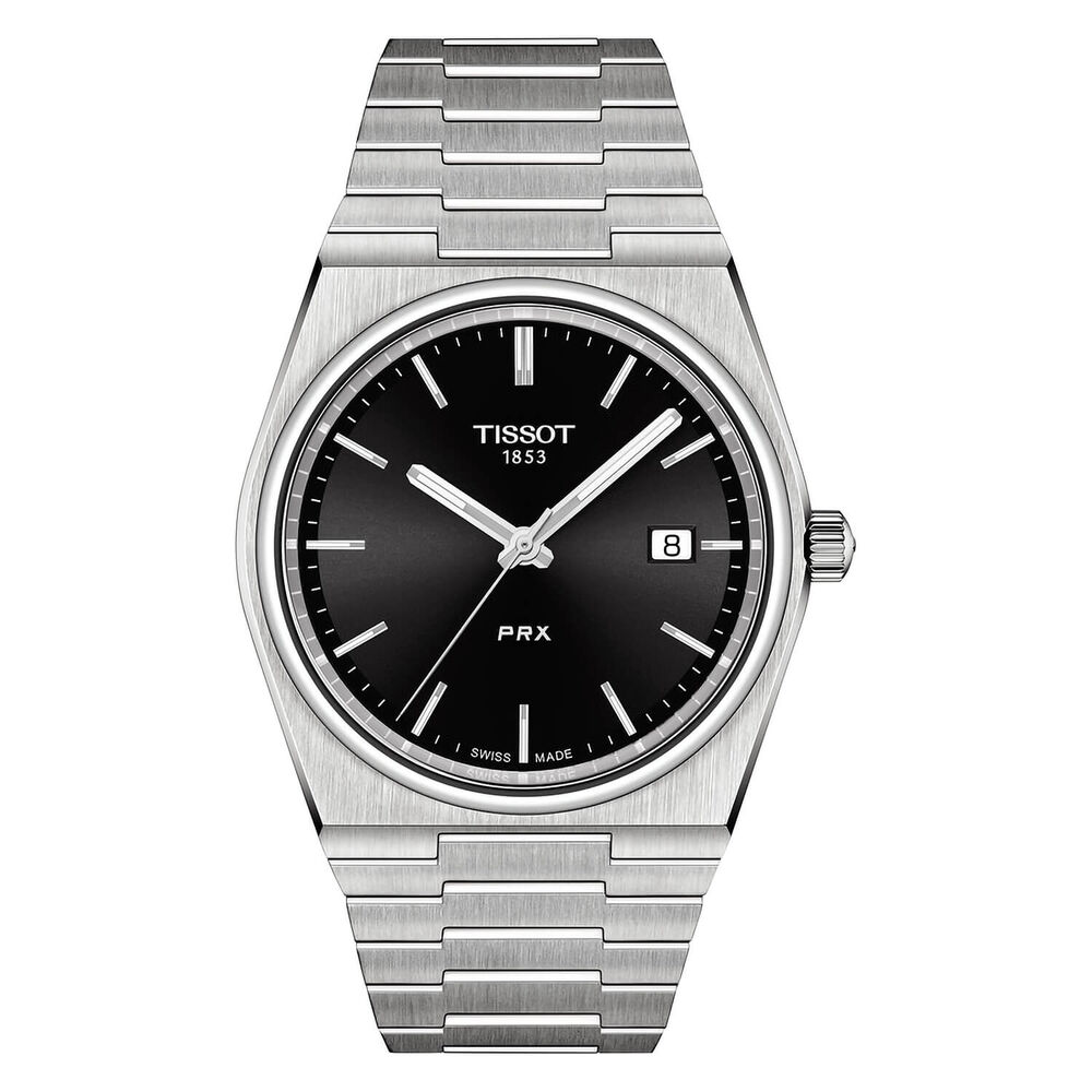 Tissot PRX 40mm Black Dial Steel Case Bracelet Watch image number 0