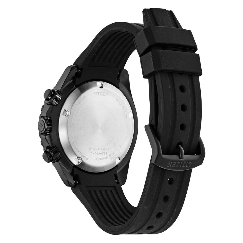 Citizen Promaster 44mm White & Black Chronograph Dial Black Rubber Strap Watch image number 3