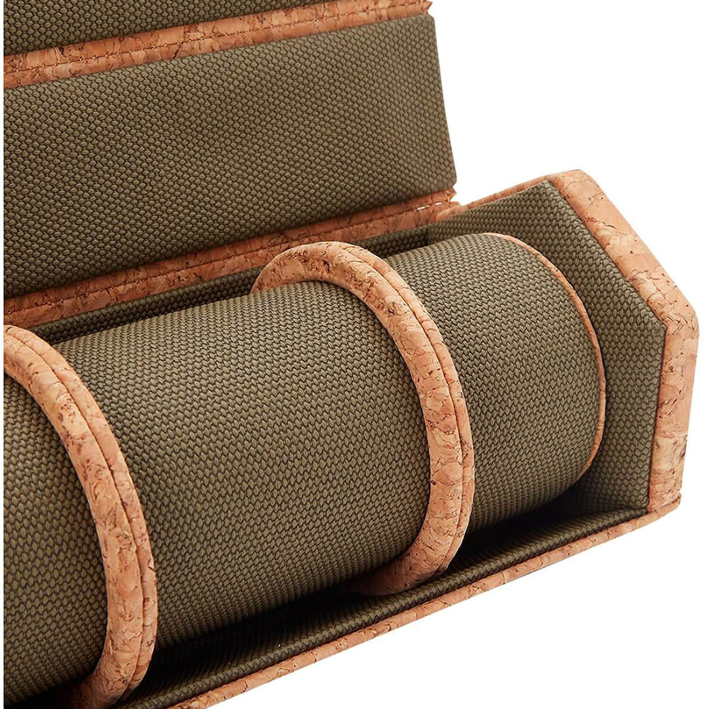 WOLF Cortica Cork Triple Hexagon Watch Roll With Capsule