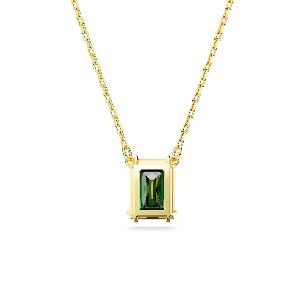 Swarovski Stilla Green Cubic Zirconia 18ct Yellow Gold Finished Pendant