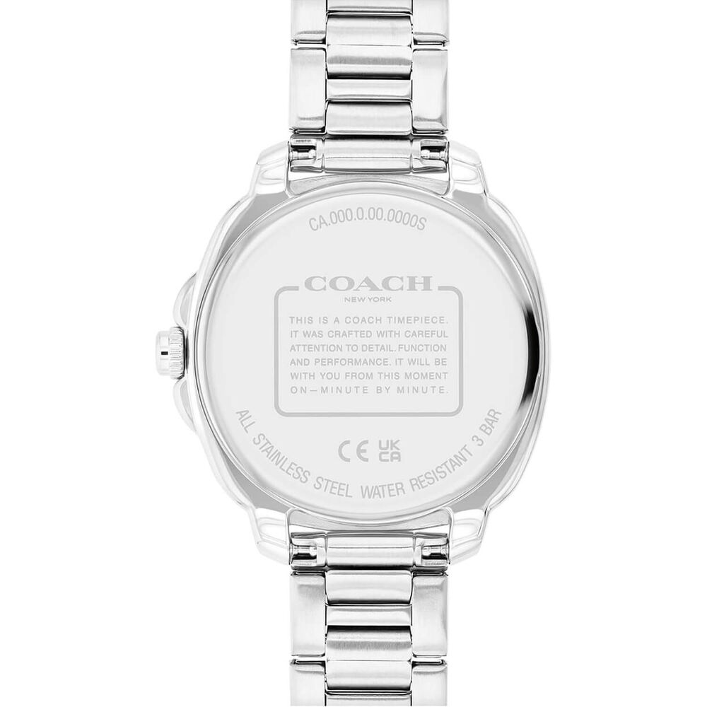 Coach Kitt 34mm Pink Dial Crystal Bezel Stainless Steel Bracelet Watch