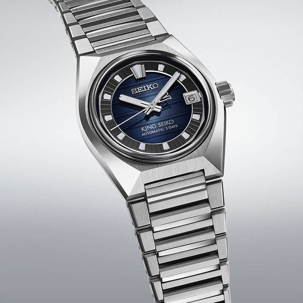 Seiko King Seiko VANAC  'Tokyo Midnight' 41mm Blue Dial Steel Bracelet Watch image number 2