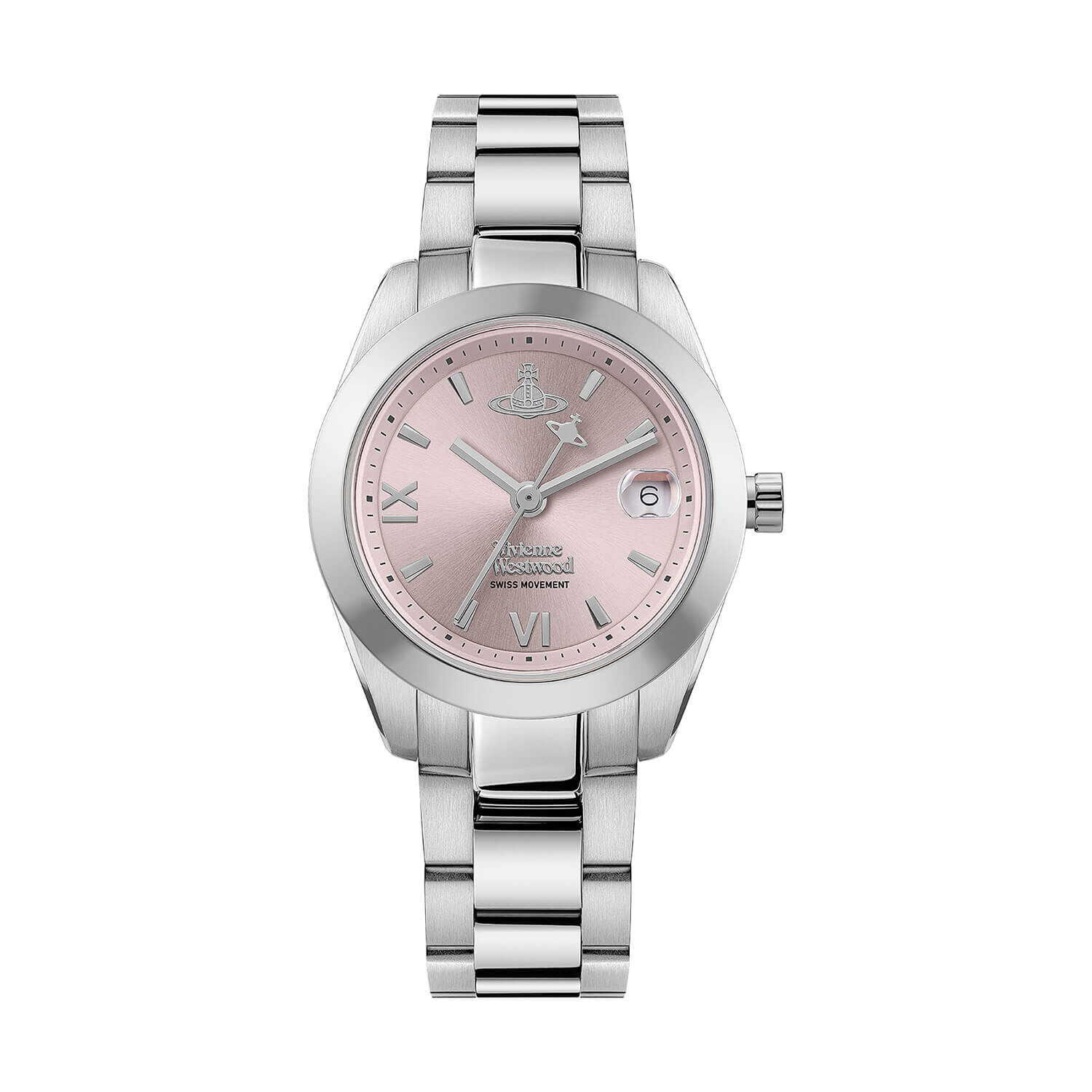 VW Fenchurch 28mm Pink Dial Steel Bracelet Watch