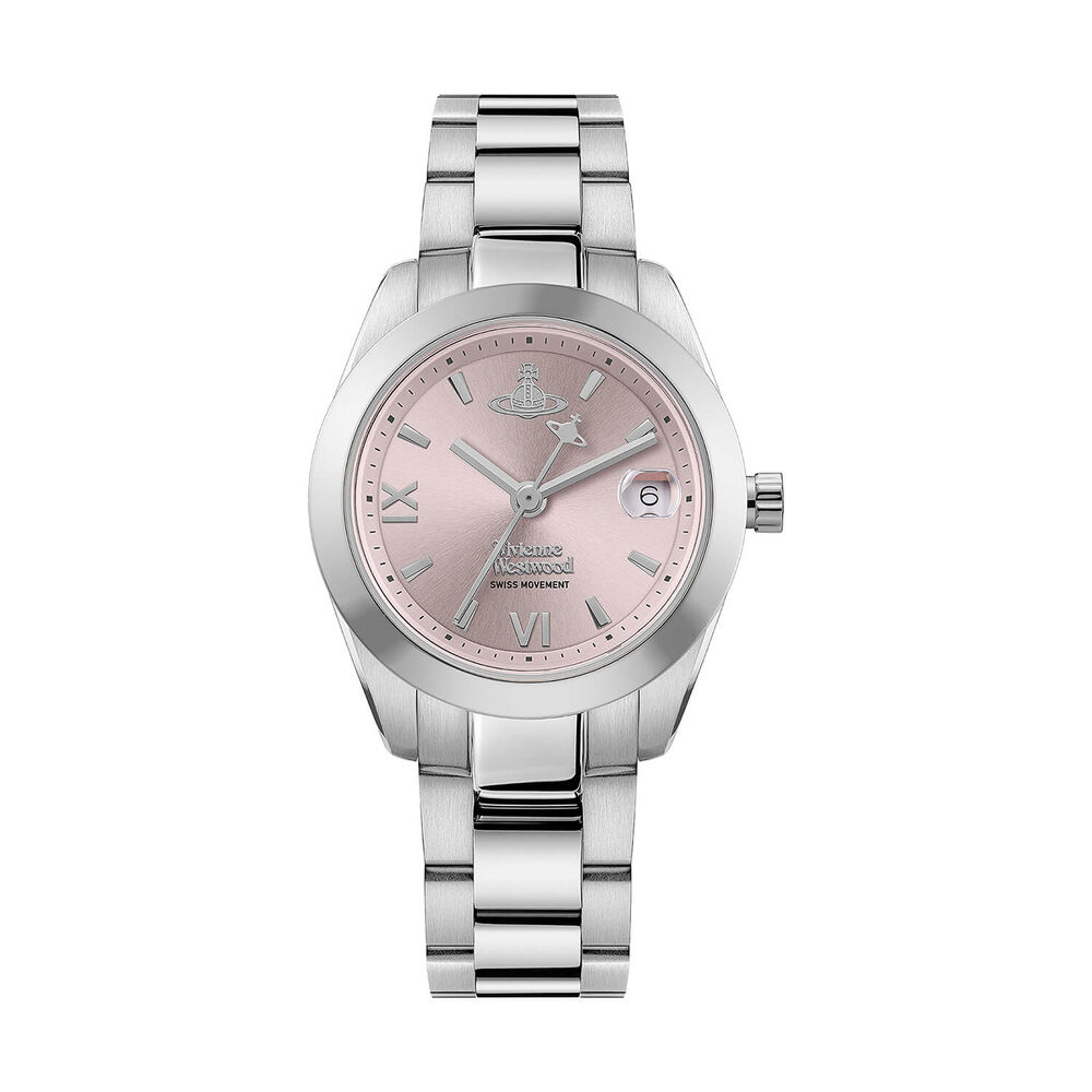 Vivienne Westwood Fenchurch 28mm Pink Dial Steel Bracelet Watch image number 0
