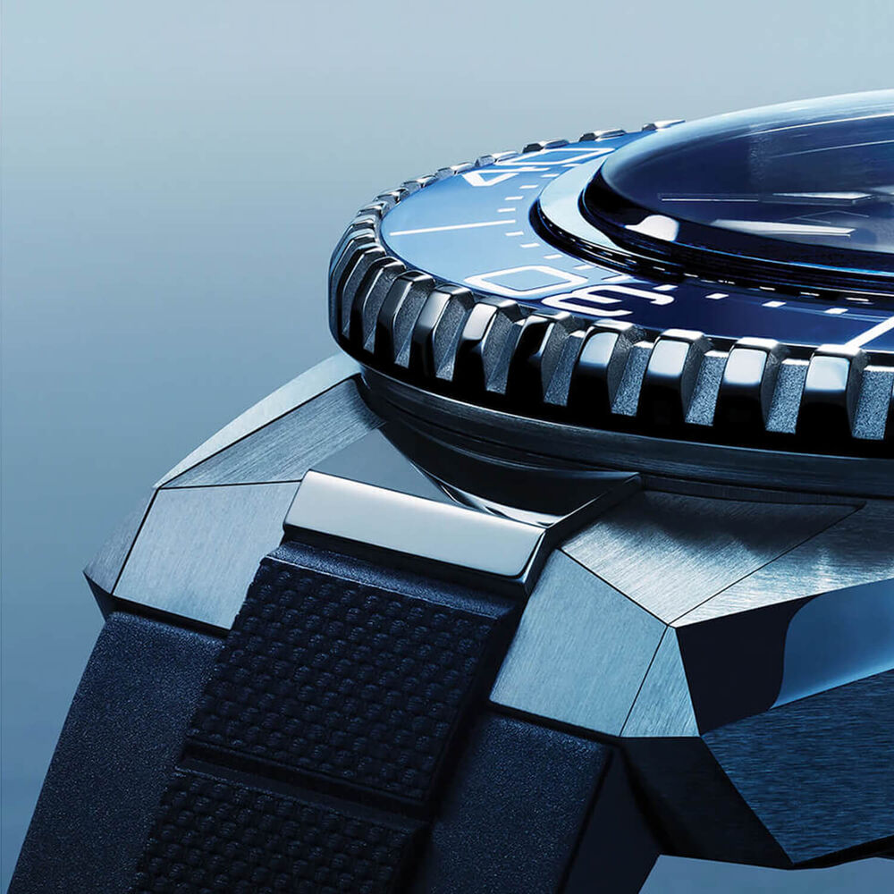 OMEGA Seamaster Planet Ocean 600M 42mm Black Dial Blue Bezel Rubber Strap Watch image number 5
