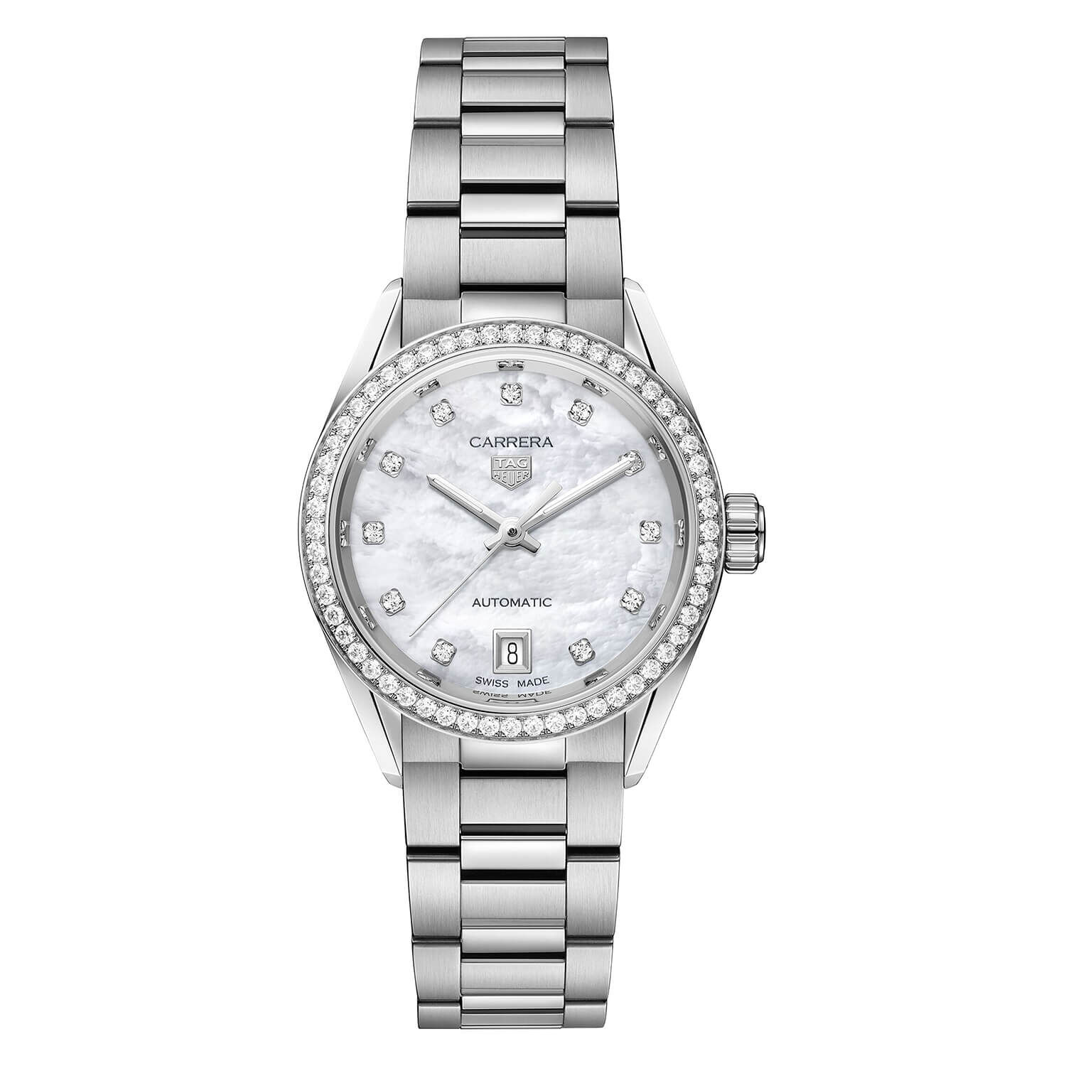 TAG Heuer Carrera Auto 29mm Diamond Dot Dial Bracelet Watch