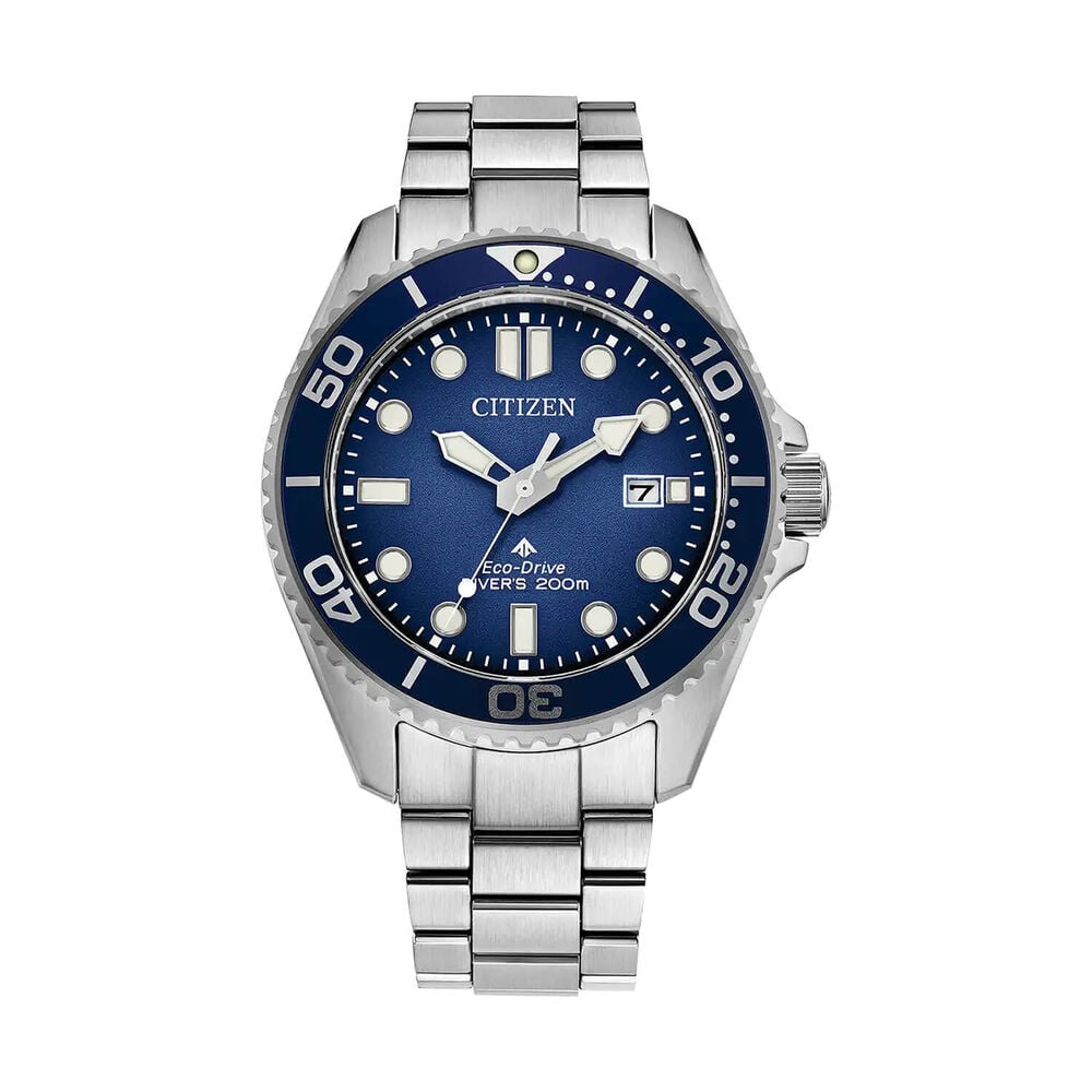 Citizen Promaster Diver 44mm Blue Dial Stainless Steel Bracelet Watch image number 0