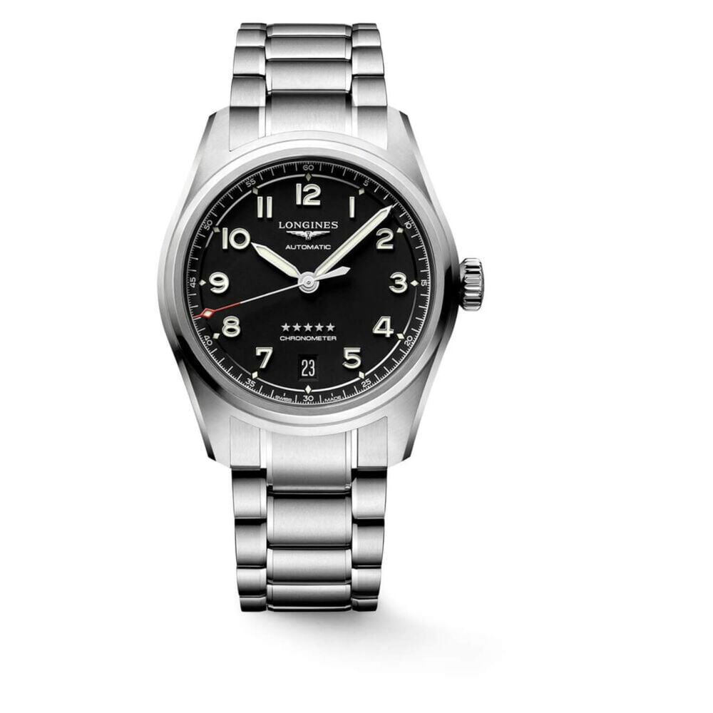 Longines Avigation Spirit 37mm Automatic Black Dial Steel Case Bracelet Watch image number 0