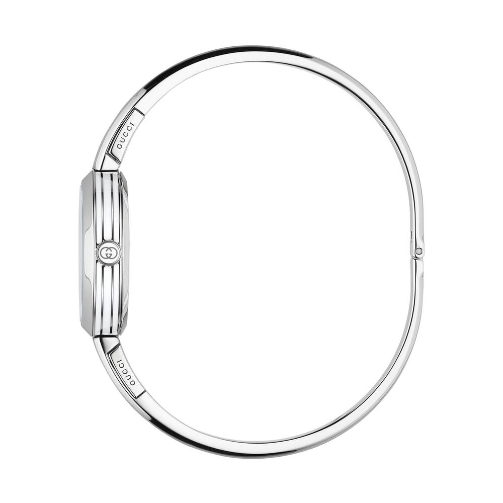 Gucci Model 2000 24mm Pink Dial Steel Bangle Watch