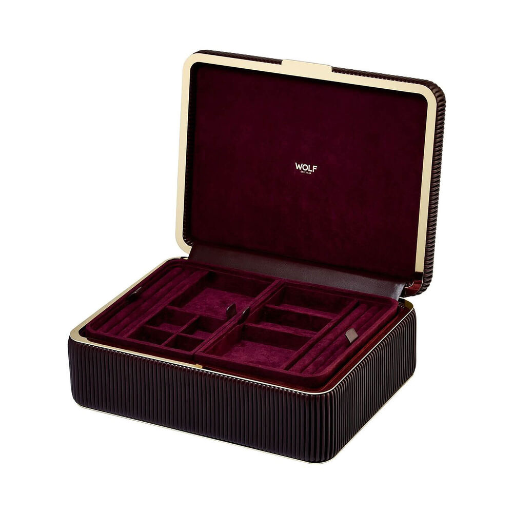 WOLF Bella Bordeaux Medium Jewellery Box