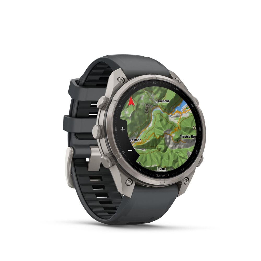 Garmin fenix 9 Pro 47mm Titanium Graphite/Black Silicone Strap Watch