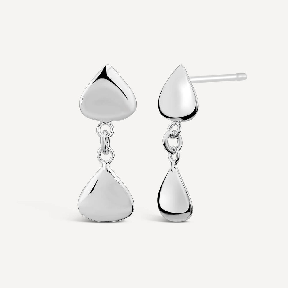 Sterling Silver Double Teardrop Earrings