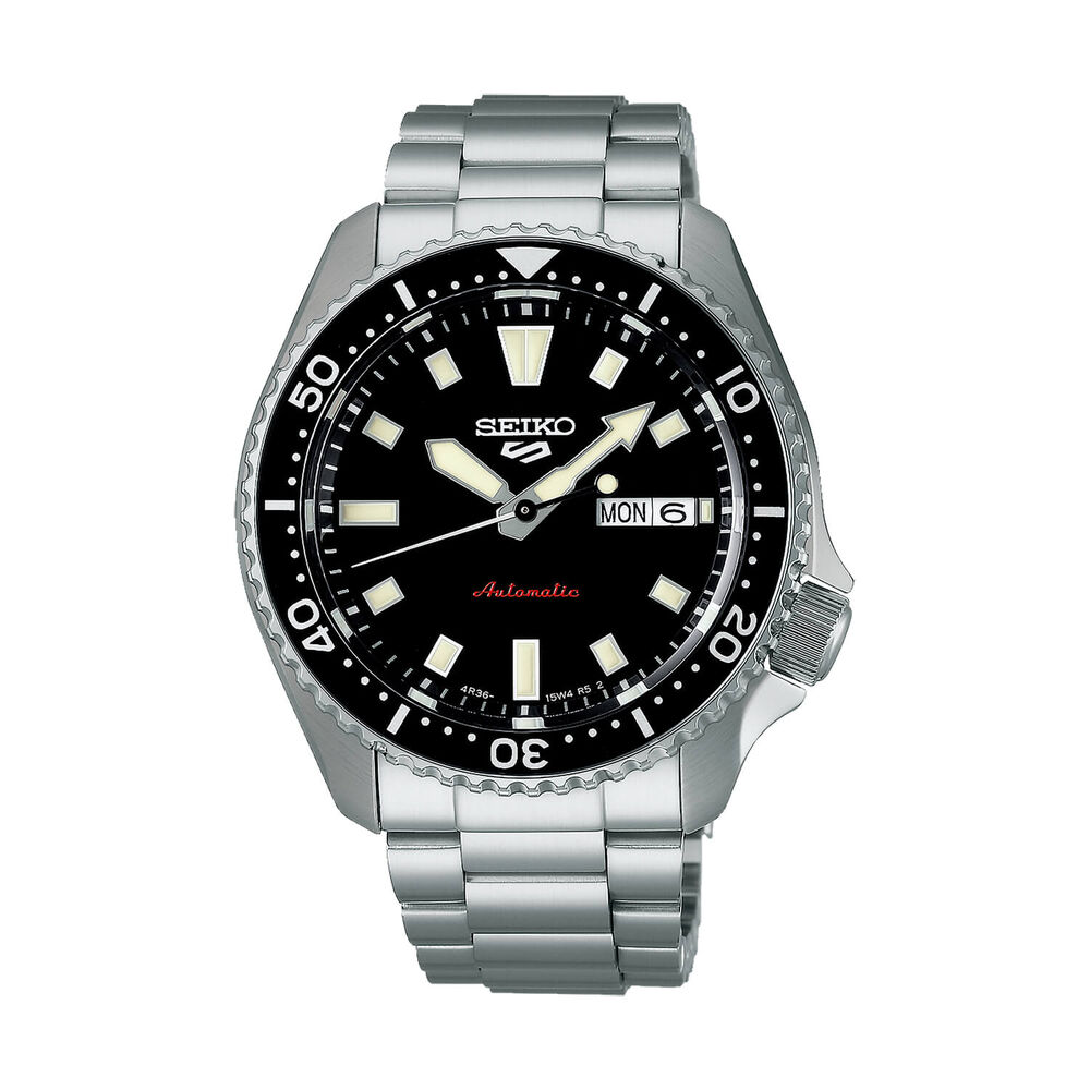 Seiko 5 Sport SKX Redux 'Kuro Black' 42.5mm Dial Steel Bracelet Watch image number 0