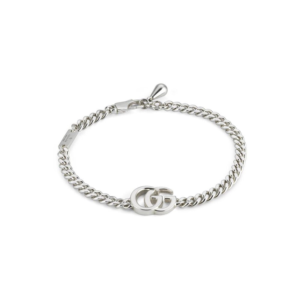 Gucci GG Marmont Sterling Silver Bracelet (Size L, 7")