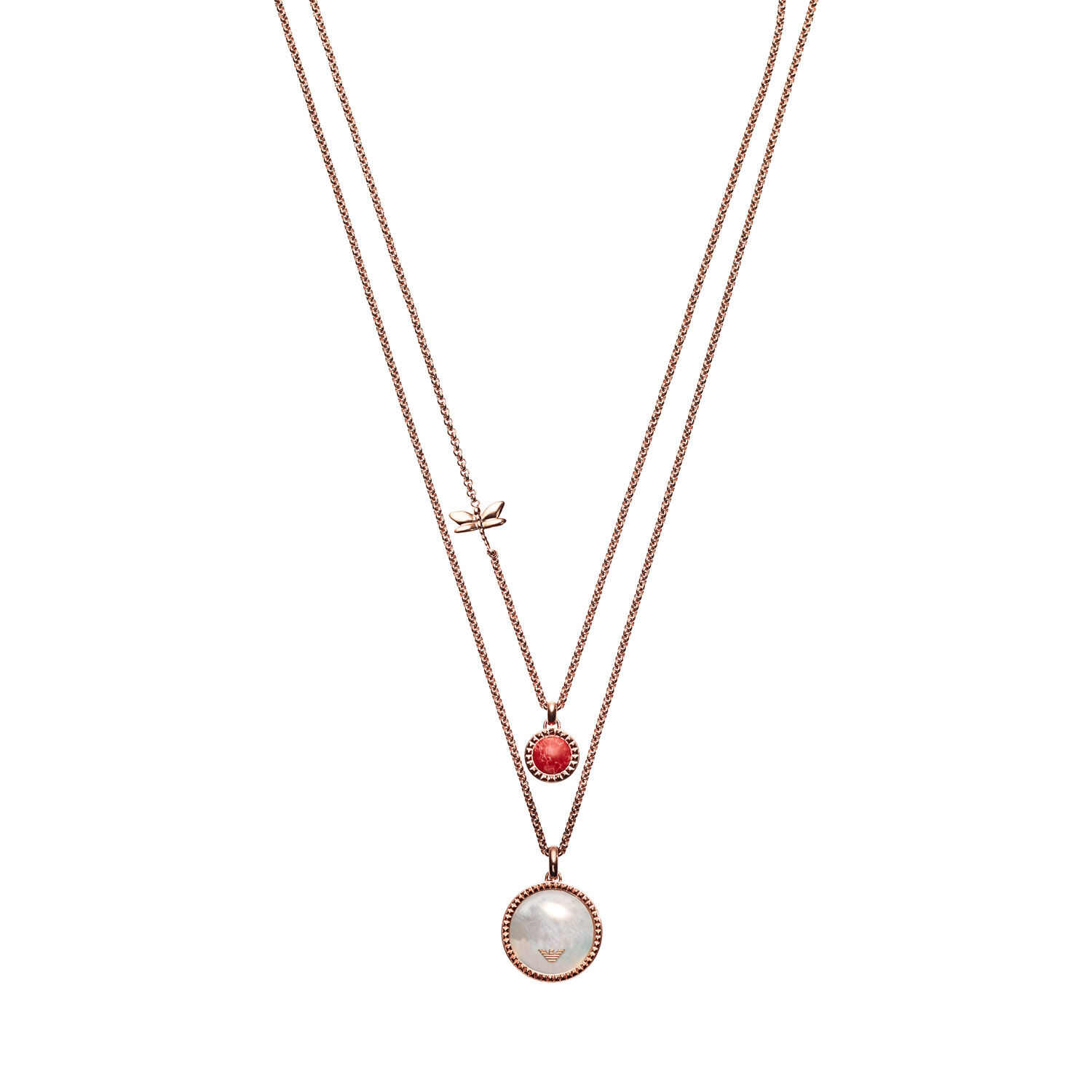 Armani rose sales gold necklace