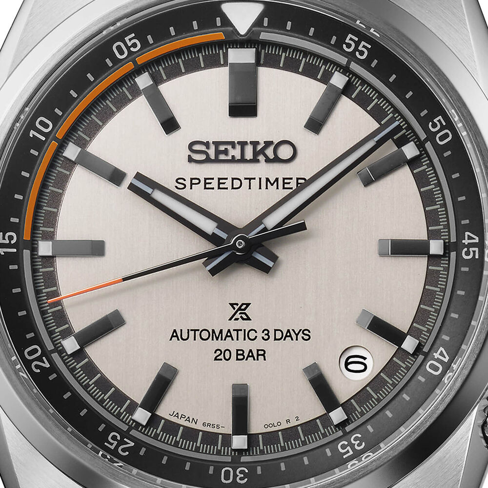 Seiko Speedtimer 6R ‘Compact Countdown’ Grey-White Contrast 39.5mm Dial Steel Bracelet Watch