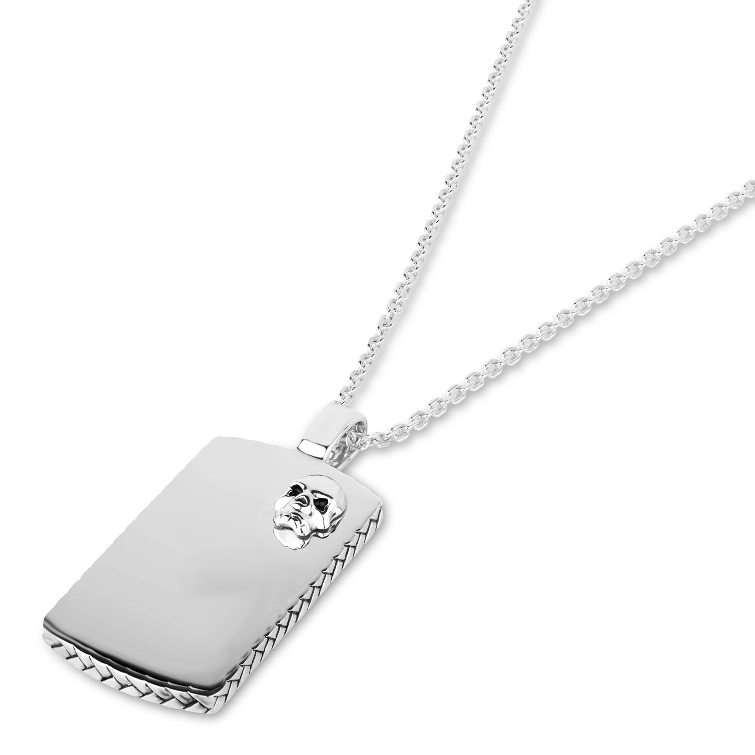Skull dog tag necklace best sale