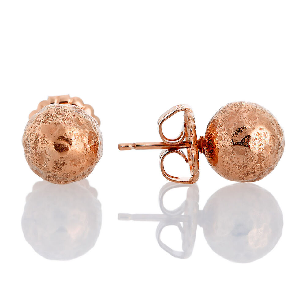 Eclat Boule Rose Gold Plated 10mm Stud Earrings image number 0