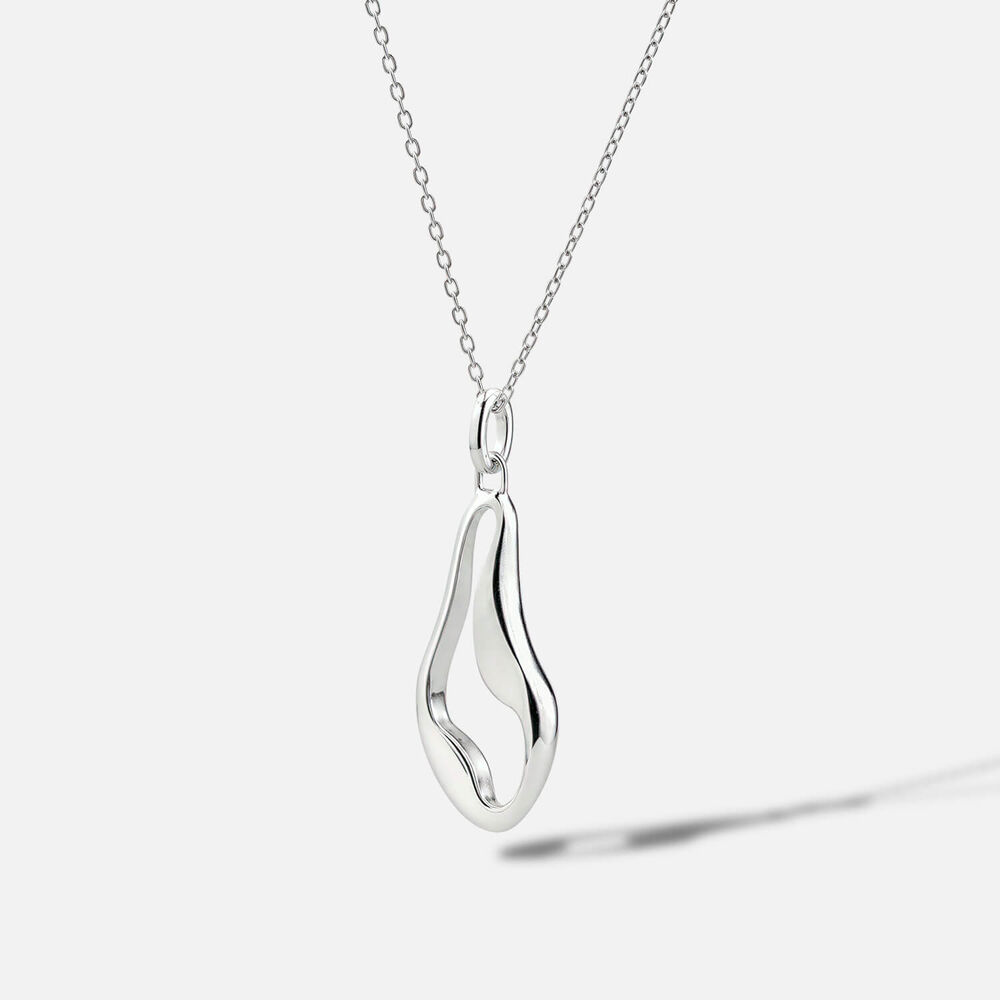 Sterling Silver Open Swirl Centre Pendant