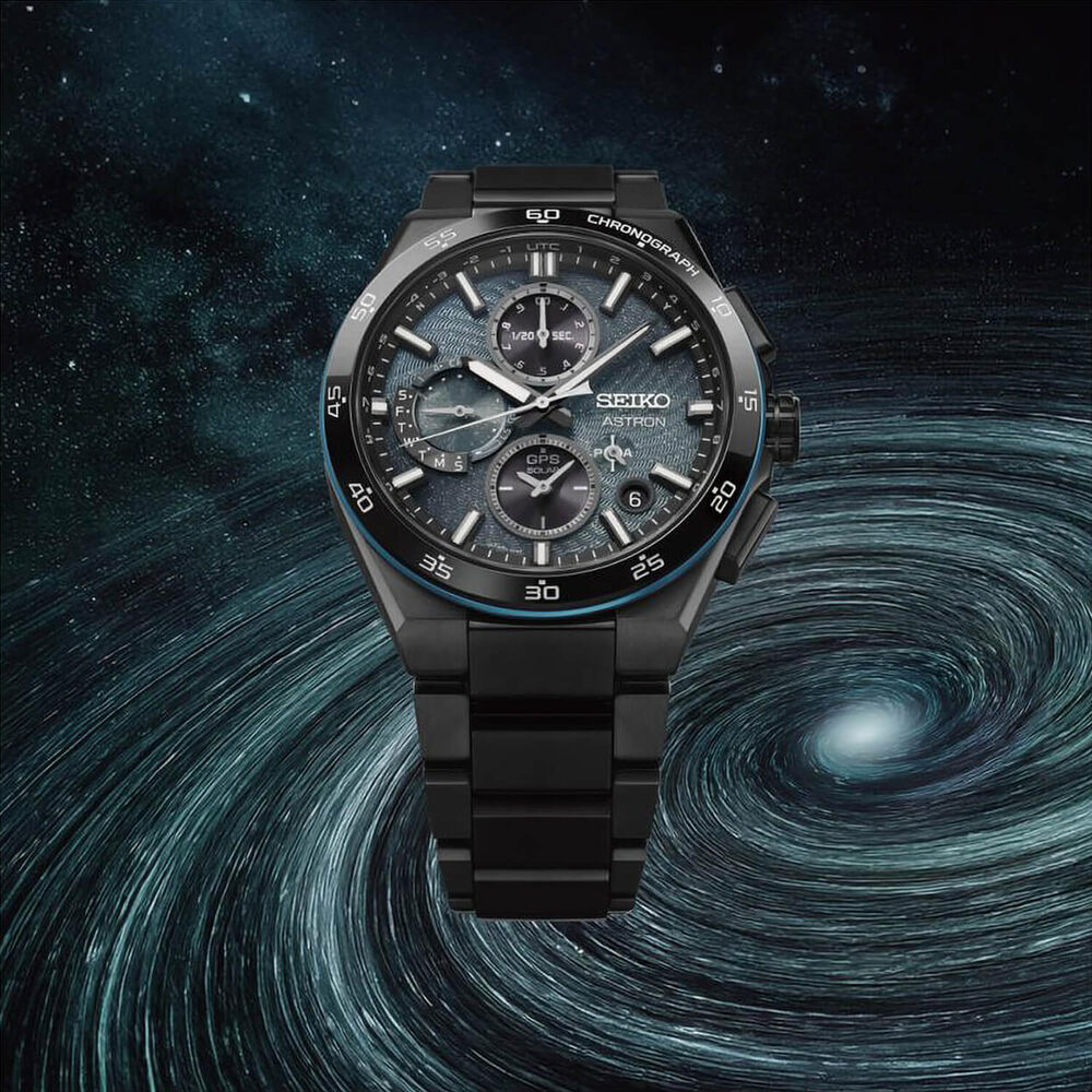 Seiko Astron GPS Solar Spiral Galaxy Limited Edition Chronograph Titanium Case & Bracelet Watch image number 3