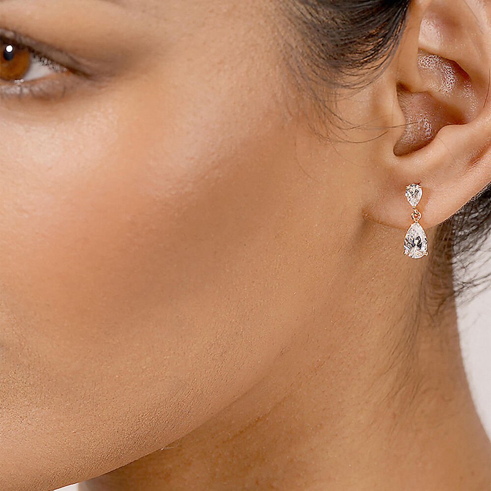 CARAT* London Baby Arabella Gold Vermeil Cubic Zirconia Drop Earrings