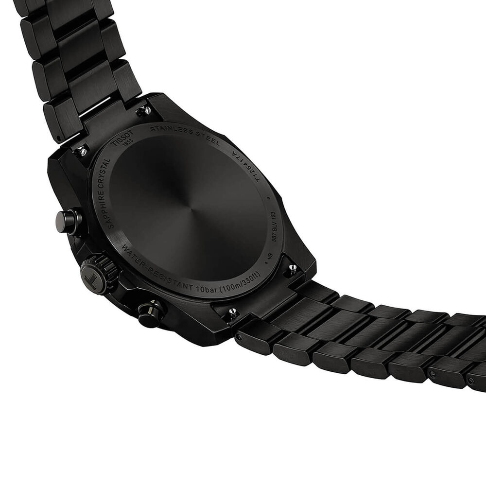 Tissot Supersport Chrono 42mm Black Dial Black PVD Steel Bracelet Watch