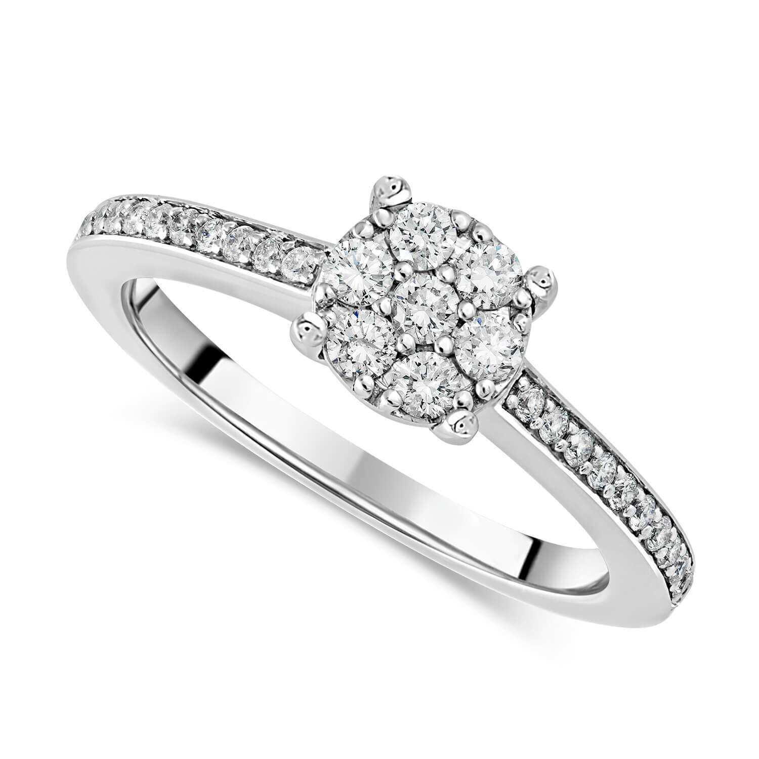 9ct White Gold 0.50 Carat Diamond Ring at Fraser Hart