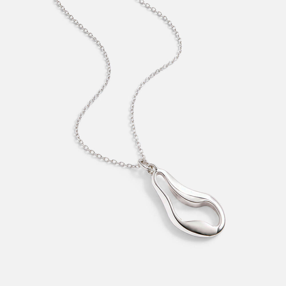 Sterling Silver Open Swirl Centre Pendant
