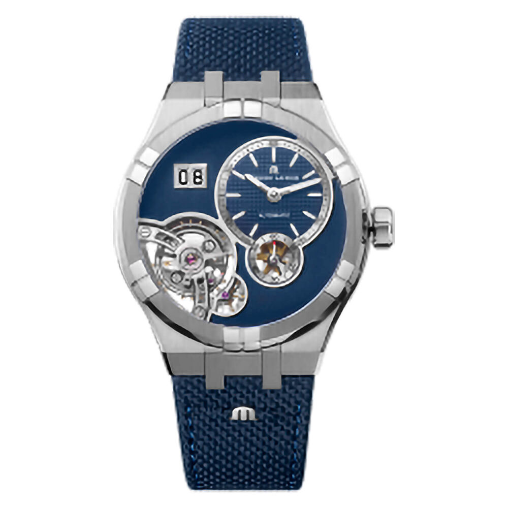 Maurice Lacroix Aikon Master 45mm Automatic Blue Dial Steel Bracelet Blue Strap Set Watch