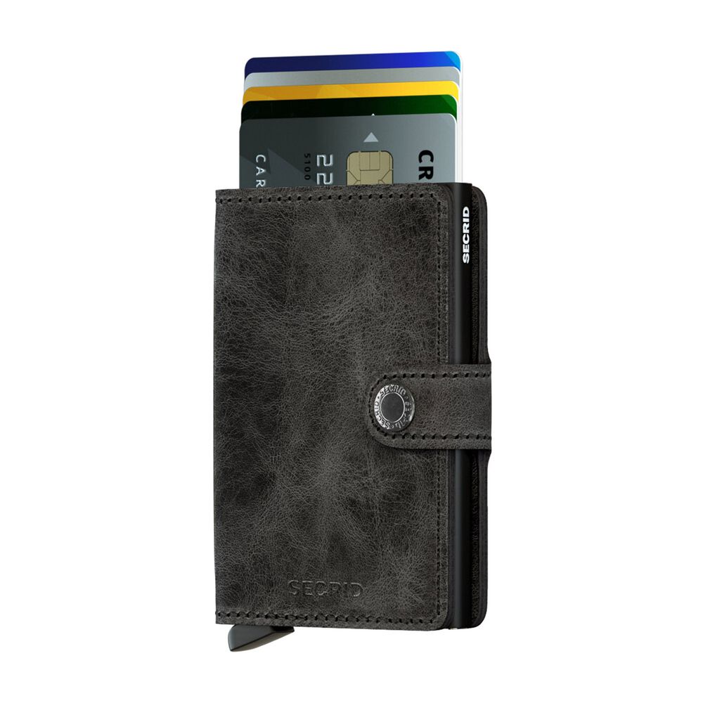 Secrid Vintage Black Leather Miniwallet