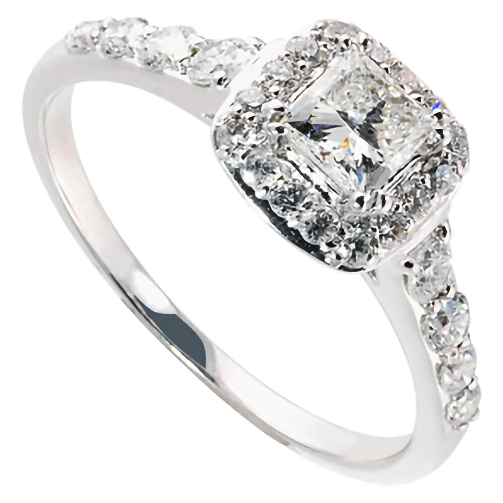 18ct white gold 0.81 carat diamond ring