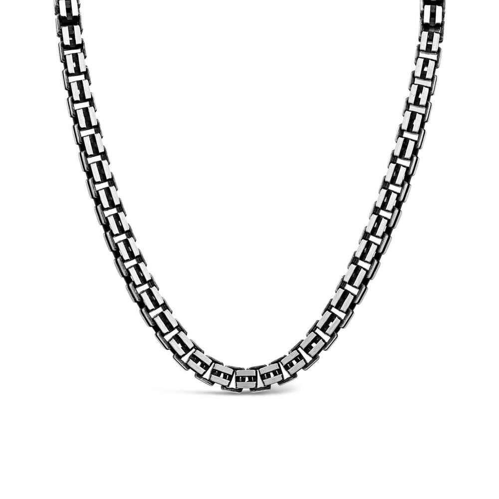 Sterling Silver Oxidised Box 20" Necklet