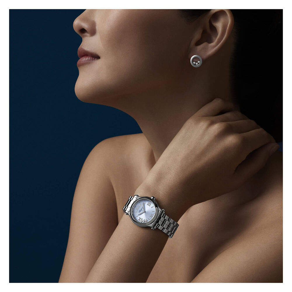 Chopard Happy Sport 30mm Blue Dial Steel Bracelet Watch image number 4