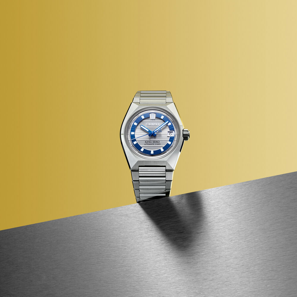 Seiko 145th Anniversary King Seiko Vanac Limited Edition White 41mm Dial Steel Bracelet Watch