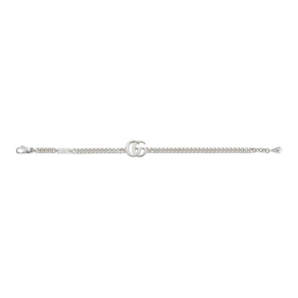 Gucci GG Marmont Sterling Silver Bracelet (Size L, 7")