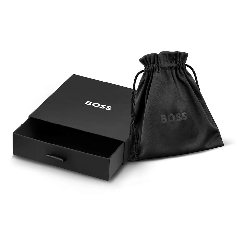 Ladies BOSS Caly Stainless Steel Plated Square Necklace image number 2