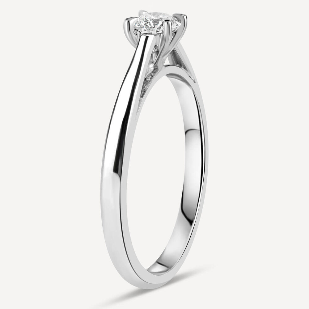 Platinum 0.30ct Amia Diamond Solitaire Ring image number 5