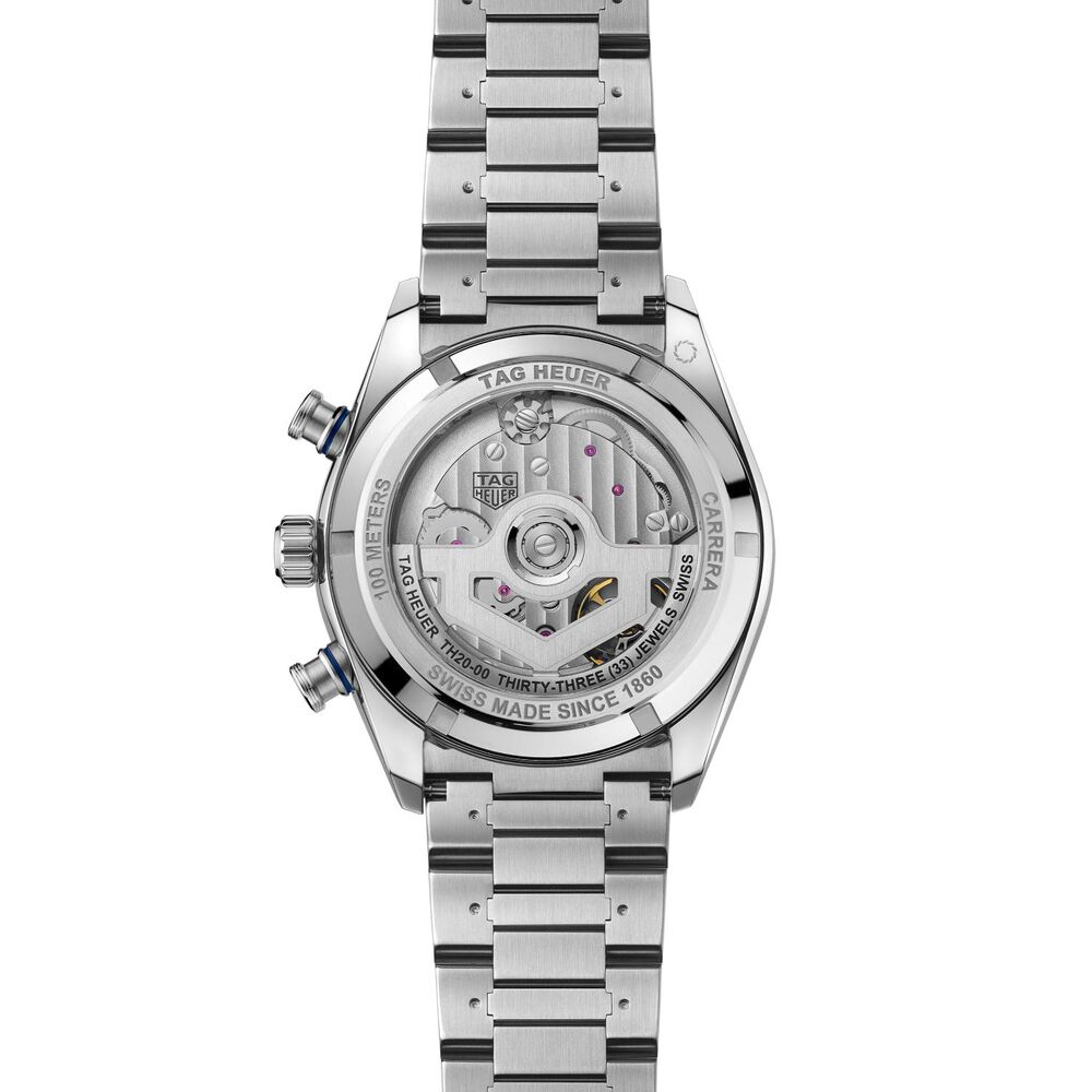 TAG Heuer Carrera Chronograph Sport 42mm Blue Dial Steel Bracelet Watch