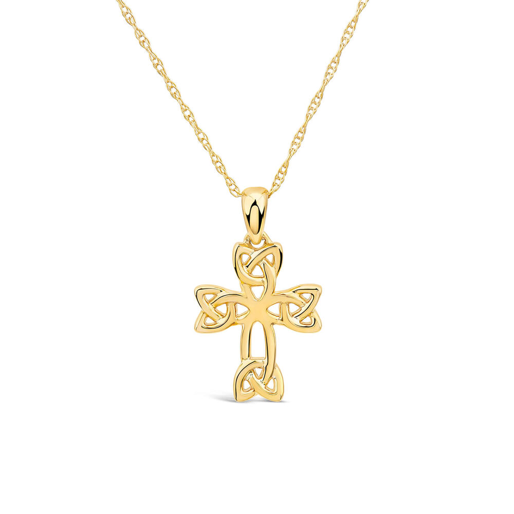 9ct Yellow Gold Celtic Cross Pendant